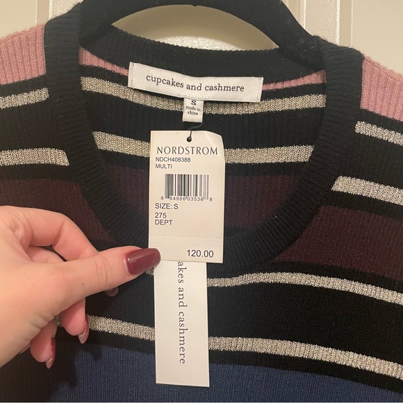 NWT Cupcakes & Cashmere Barrow Striped Sweater Dress size S - Picture 4 of 8